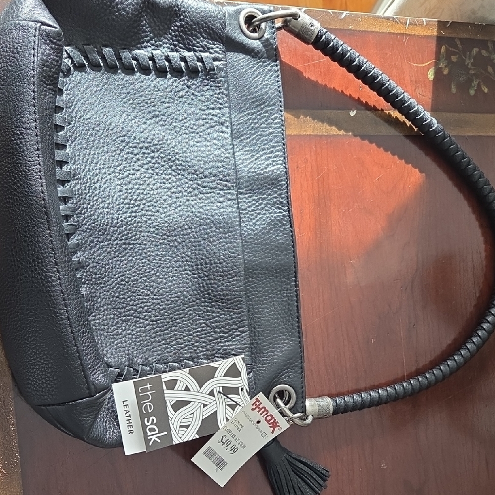 The Sak Black Leather Shoulder Bag